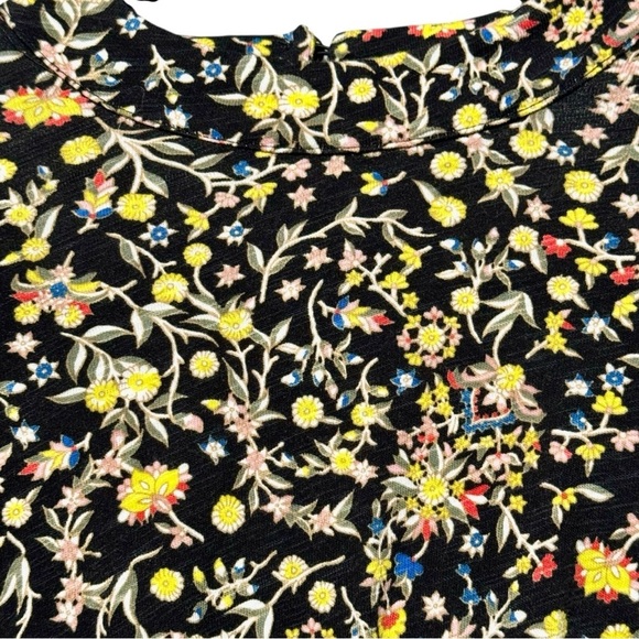 Boden Floral Print High Neck Short Sleeve Knee Length Cotton Dress Size 6L - Picture 5 of 13